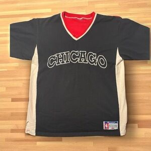 Champion Black and Cream NBA Shooting Shirt Chicago Bulls Shooter Shirt